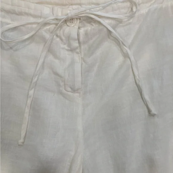 Johnny Was Ivory Lace & Crochet Trimmed Women's Pants - Picture 8 of 15